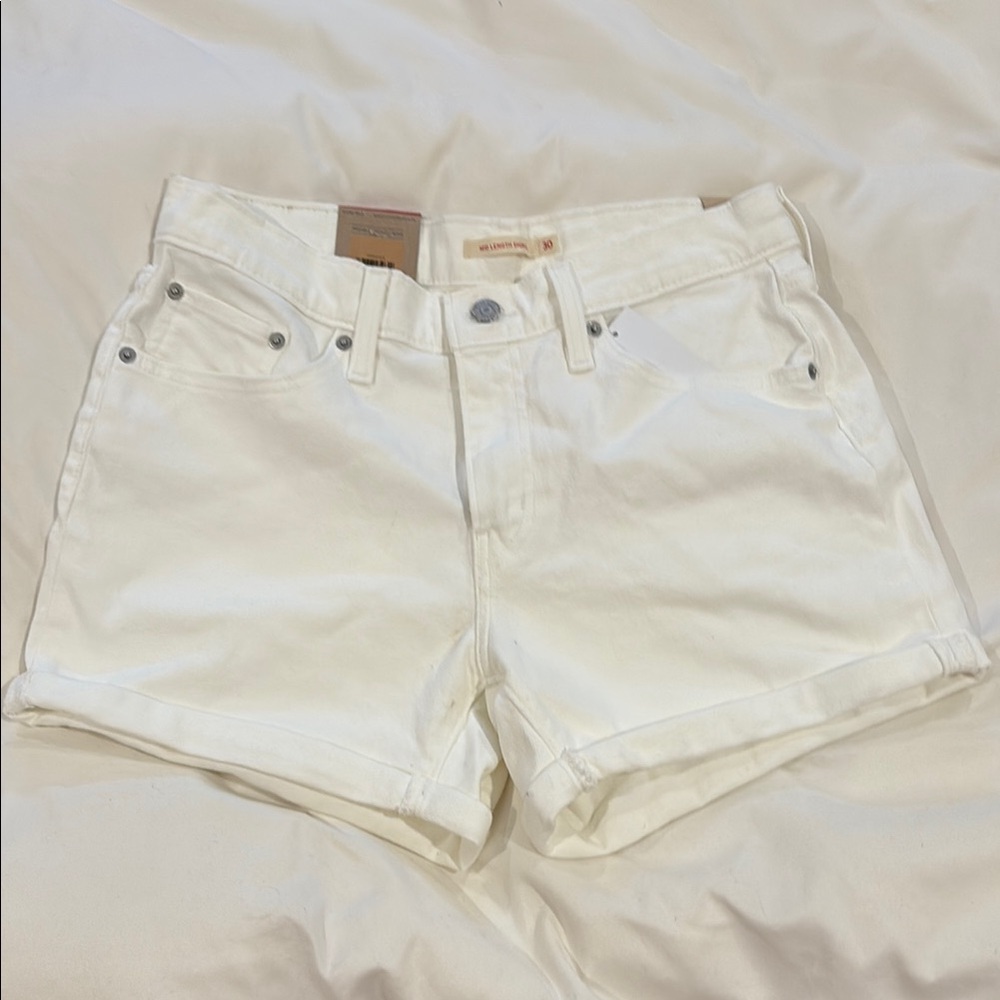 Levi's Women's Classic White Jean Shorts